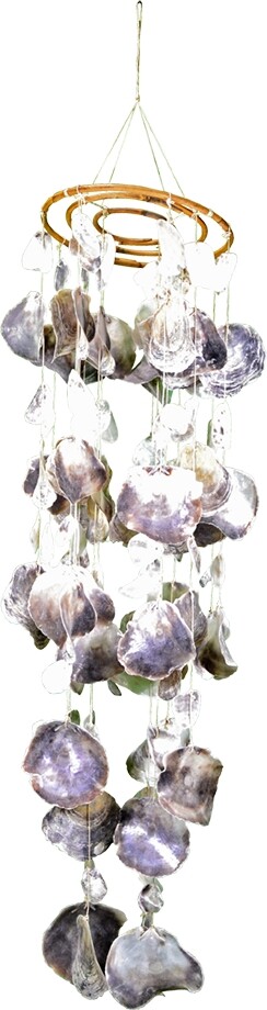 Placuna Shell Lightless Chandelier 12x36"