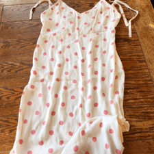 REFORMATION JADE POLKA DOT PINK MIDI TIE STRAP DRESS  sz XL