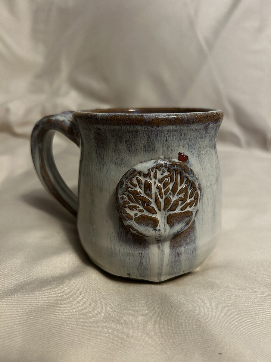 Handmade Ceramic Coffee Or Tea Mug Tree Design Signed By Artist | eBay