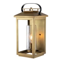 AußEnlampe Wandleuchte Wandlampe Gartenlampe Messing Glas IP44 1X E27 H 51,8 Cm