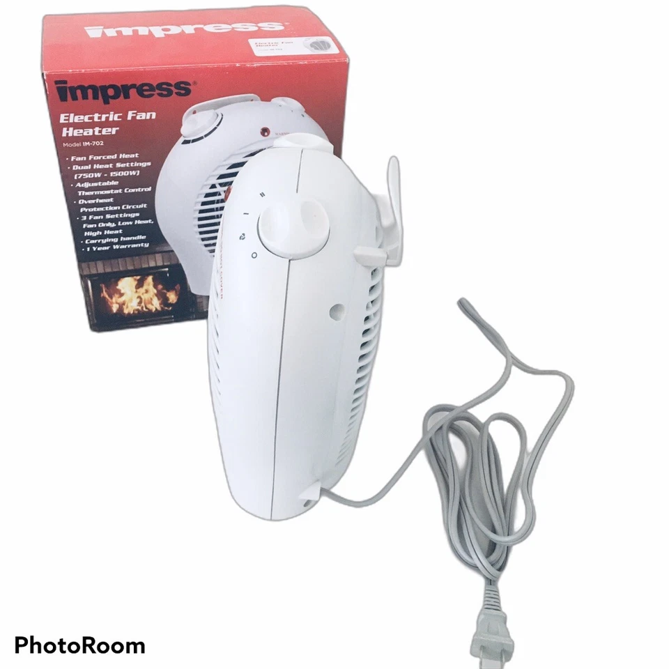 Ventilador Calentador Eléctrico Impress Blanco Incluye Caja Original Probado Funciona Foto 4 de 4