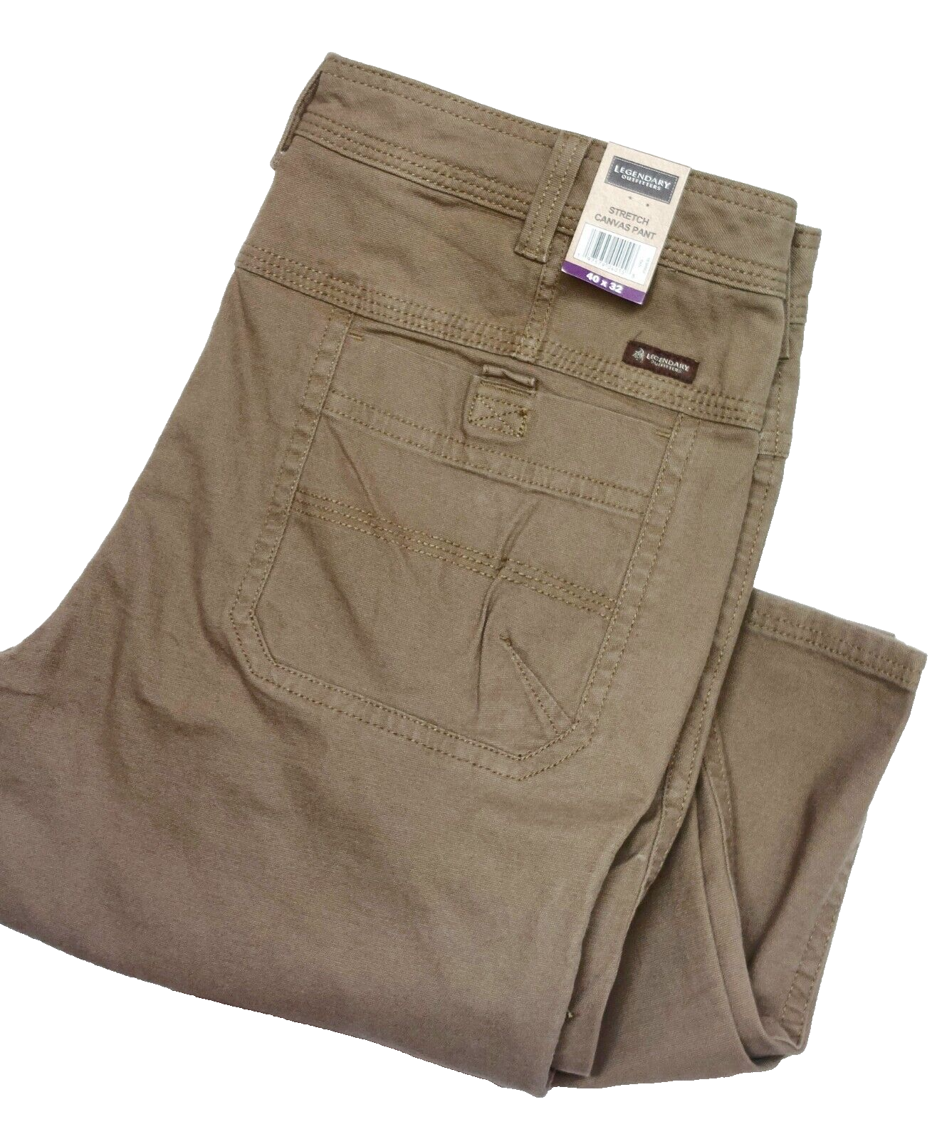Men's Legendary Outfitters Stretch Canvas Cargo Pants 40x32 Tan Khaki