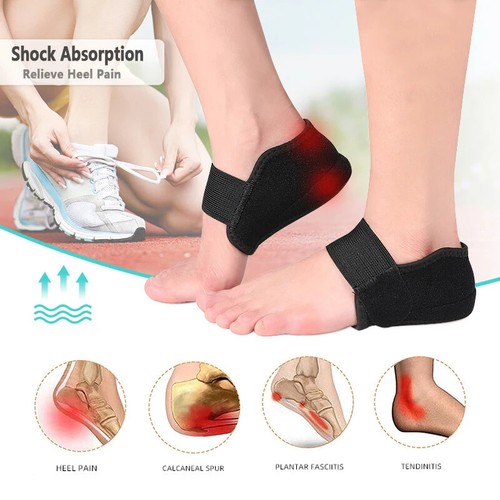 Silicone Height Increase Insoles Heel Cup Shoe Pads for Plantar Fascitis Spurs - Picture 11 of 16
