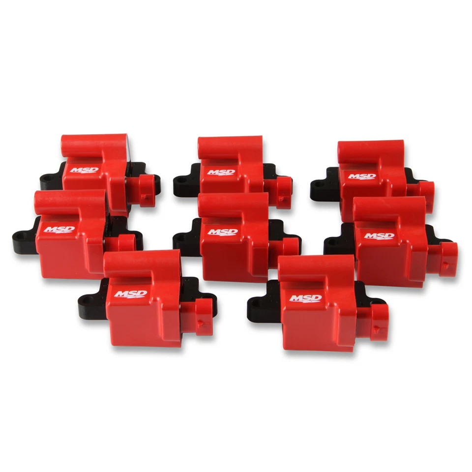 Paquete de 8 bobinas de encendido MSD GM LS Blaster rojas de repuesto para Chevy, GMC, Hummer Foto 2 de 4