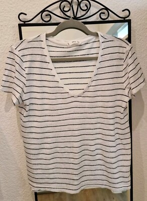 T-Shirt Damen Leinen MANGO S