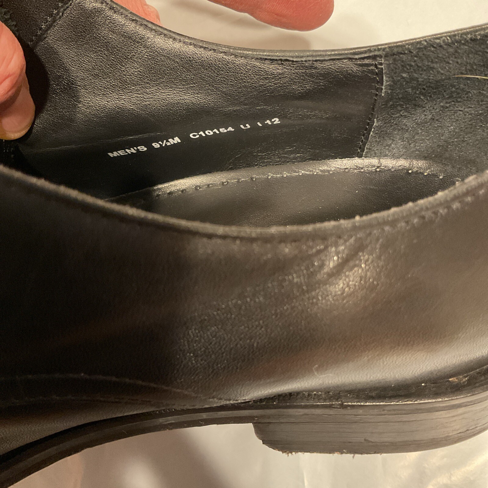 SAOLA Scarpa destra Cole Haan 9 5 M punta a cappuccio uomo nera stringata (solo 1 scarpa)