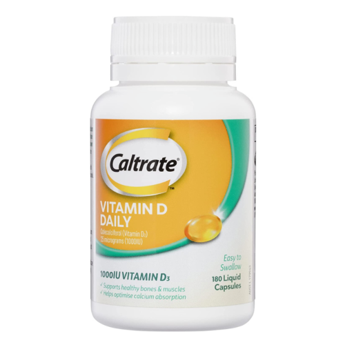 Caltrate Vitamin D Daily 1000UI Vitamin D3 Helps Calcium Absorption 180 Capsules - Picture 1 of 4
