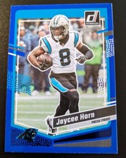 2023 Panini Donruss Football Jaycee Horn Blue Press Proof Parallel #43 Panthers