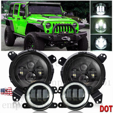 Dot Led Headlight Combo For Jeep Gladiator Rubicon Willys Mojave Crew Cab Pickup