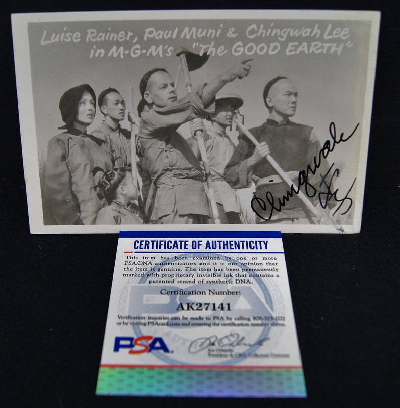 CHINGWAH LEE Autographed 3.5x5.5" Postcard Photo MGM The Good Earth PSA/DNA