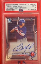 2021 Bowman Chrome Christopher Morel Prospect AU #CPACMO PSA 9