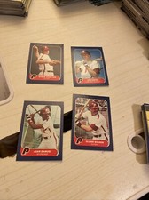 Lot of 4 1986 Fleer Classic Miniatures Philadelphia Phillies Baseball Cards