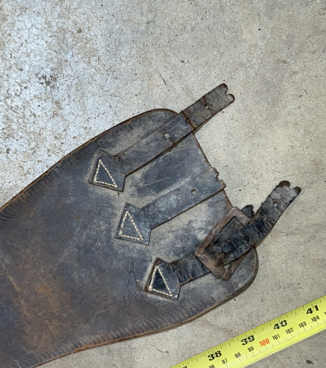 antique Vintage Harley style leather motorcycle waist kidney belt