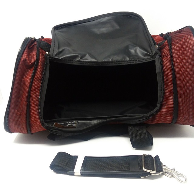 Bob Mackie Burgundy Weekender Travel Duffle Bag Carry On Shoulder Strap