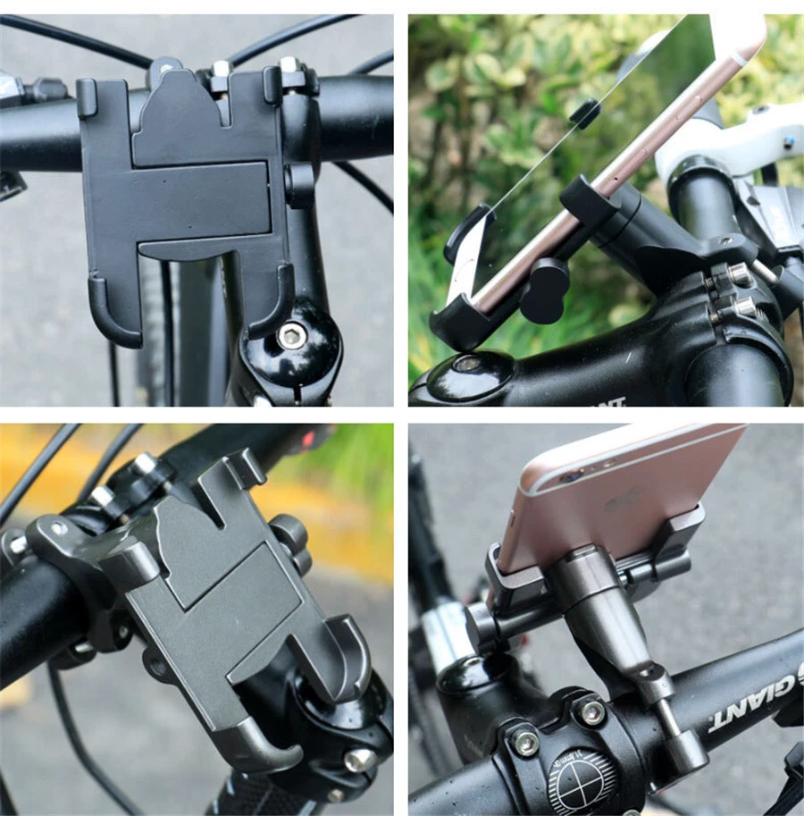 Motorcycle Handlebar Mount Holder Bracket Non-slip For 3.5in-6.5in Cell Phone Foto 4 de 4