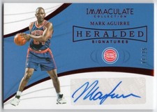 2018-19 Immaculate Heralded Signatures Red HS-MAG Mark Aguirre Auto 11/25