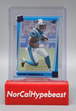 2021 Panini Donruss Clearly Football Chuba Hubbard Rated Rookie #87 Blue /99 RC