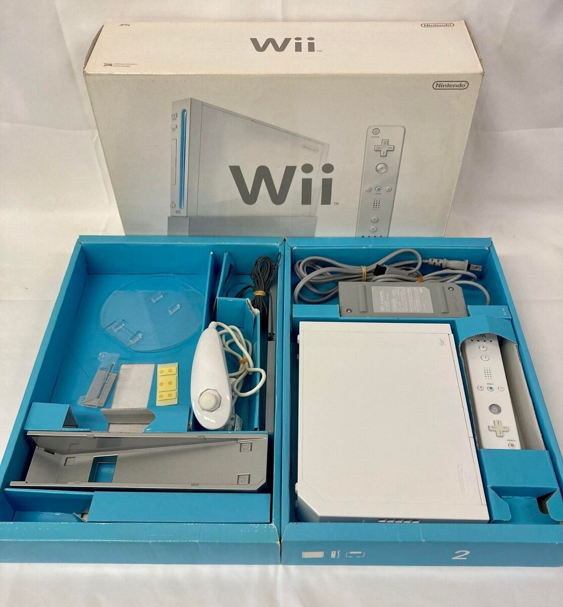 Nintendo Wii White Game Console RVL-S-WA(JPN) Full Box Region