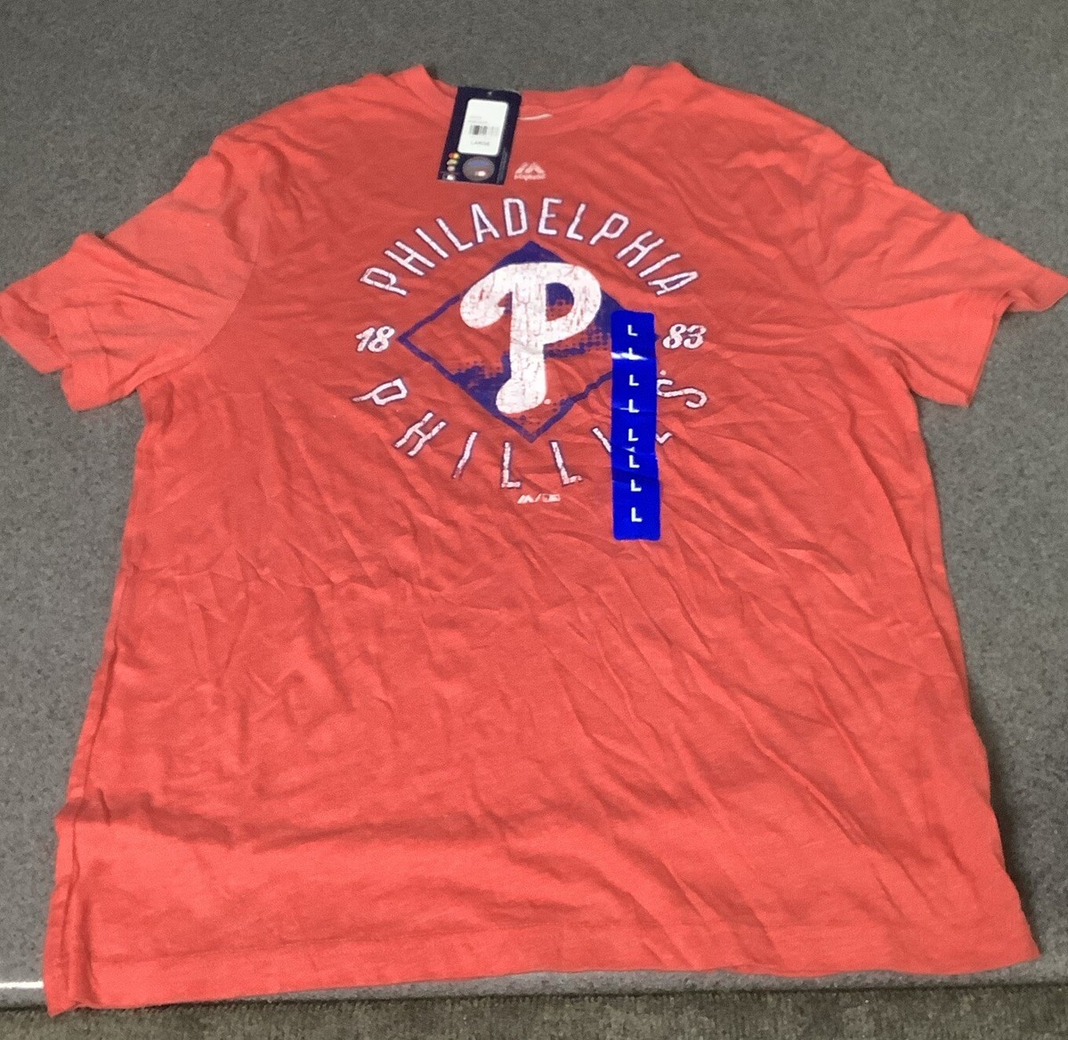 応援グッズ Philadelphia Phillies MAJESTIC JERSEY-T Vintage Majestic Authentic Philadelphia Phillies Button-Up