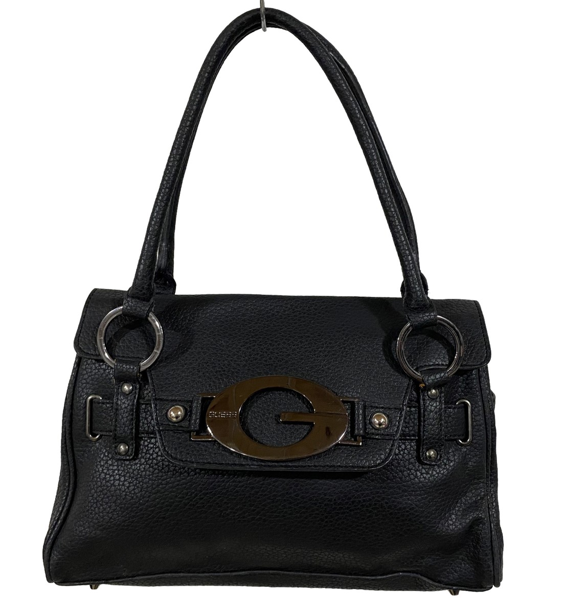 Vintage Guess Y2K Black Shoulder Handbag Purse 2000s Guess Big 