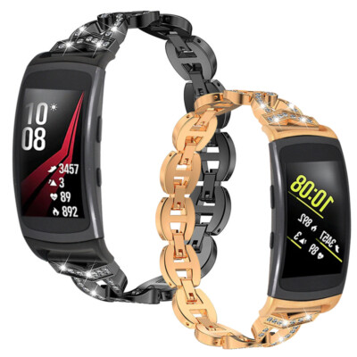 Diamond For Samsung Gear Fit2 Pro SM-R360 Straps Stainless Steel Bracelet