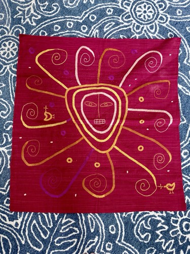 Vintage Panama Kuna Mola Folk Art Applique Embroidery  Tapestry Textile