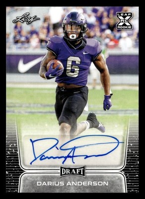 2020 Leaf Draft #BA-DA2 Darius Anderson Autographs Auto TCU Horned Frogs