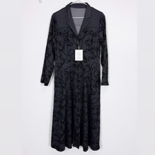 SS Sanyas Shirt Dress Womens XL Gray Black Cotton NWT