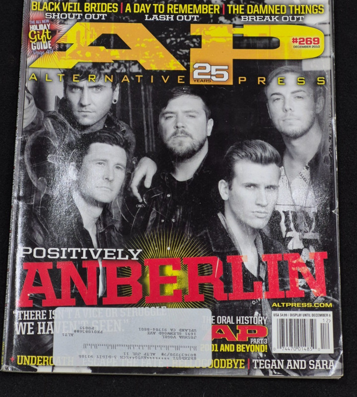 AP Alternative Press December 2010 #269 Anberlin Black Veil Brides Magazine
