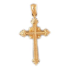 Cross Charm Pendant 14k Gold