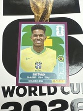 Panini FIFA World Cup 2026 Sticker BRA 20 Estêvão Chelsea FC Player Purple 1:200