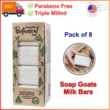 Australian Botanical Soap Goats Milk And Soya Bean Oil Triple-Milled, 8 Bars