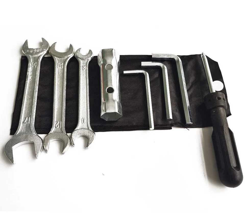 Kit de herramientas de llave inglesa para bujía de motocicleta con bolsillo de almacenamiento universal Foto 4 de 4