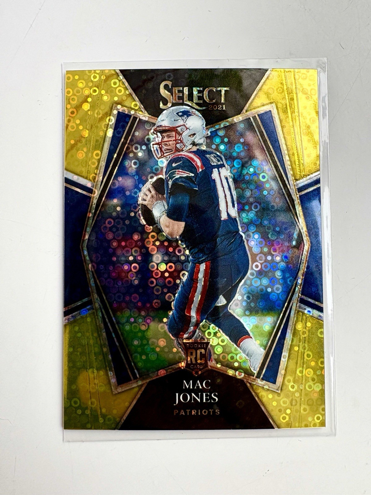 2021 Select MAC JONES Premier Level Gold Disco Prizm RC 8/10 #151