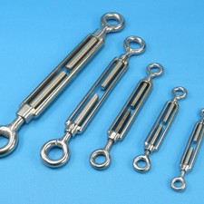 Seil Spannschloss Wantenspanner 2x Öse Edelstahl Drahtseil Spanner V4A L= 260 mm