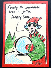 *ONE* Maxine Vintage Frosty the Snowman Christmas Card Funny Made In USA