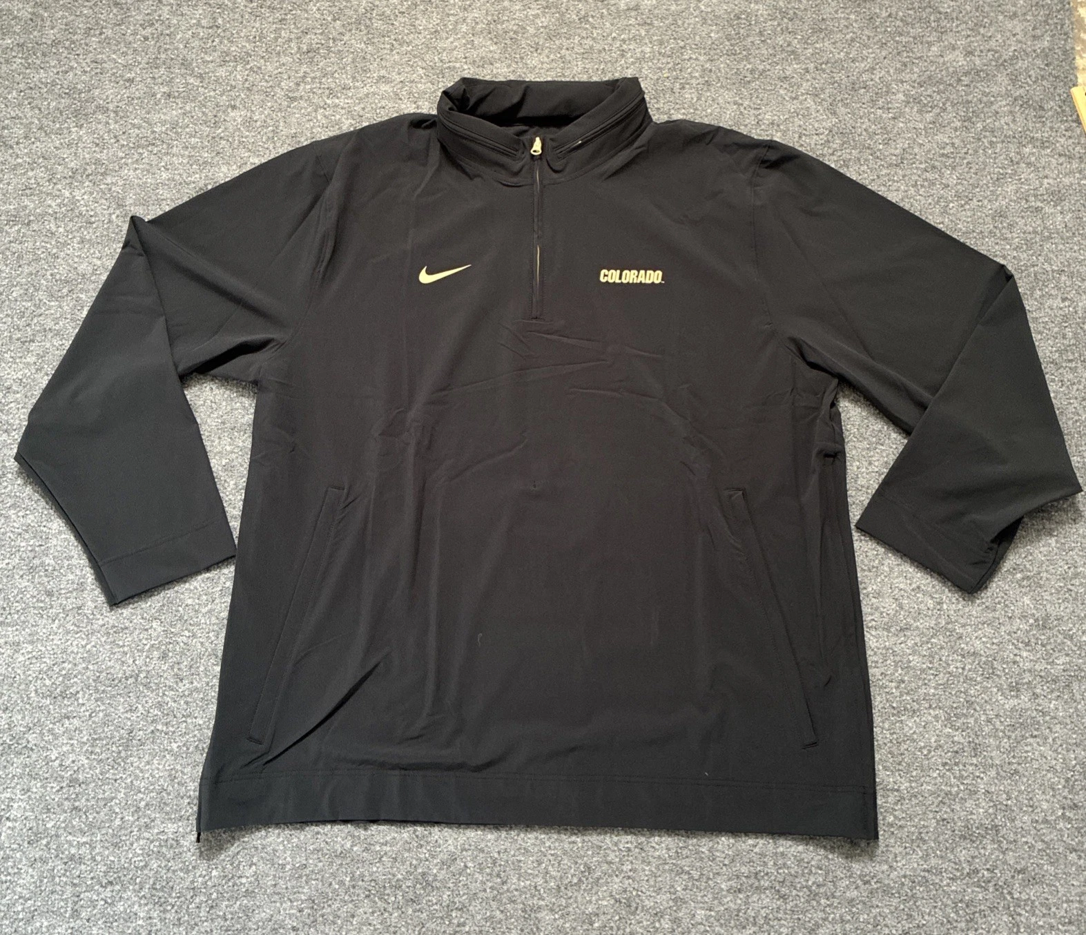 Nike Colorado Buffaloes Sideline Coach Giacca Uomo XXL Nero 1 4 Zip Felpa con Cappuccio 2024