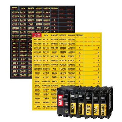 Premium Durable Circuit Breaker Labels, 129 Waterproof Fuse Box Stickers, Eas...