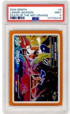 2024 Panini Zenith State of the Art Lamar Jackson #9 Orange POP 1 PSA 9