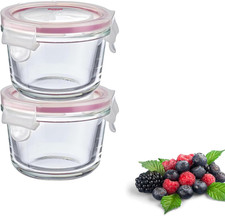 Set mit 2 Glas-Frischhaltedosen für Lebensmittel – luftdicht, ofen- & mikrowelle