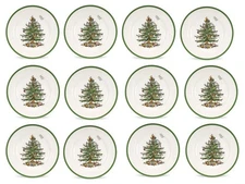 Spode Christmas Tree  set of 12 x 10.5" dinner plates -----7012-----
