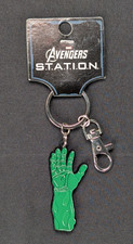 Marvel Avengers STATION Green Hulk Arm Metal Keychain Key Ring Bag Charm w/Clip