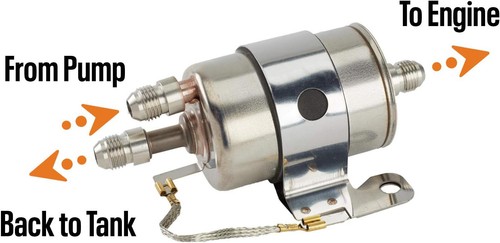 Motors Deluxe AN6 Regolatore Filtro Carburante per LS Swap, 58 PSI, - Foto 3 di 5