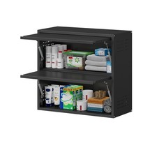 Metal Storage Cabinet With 2 Doors Wall Tool Cabinet for Office/Garage Organizer