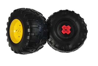 Peg Perego John Deere Gator Hpx Rear Wheels Black Unfinished 3 X 3. Inches /1 X
