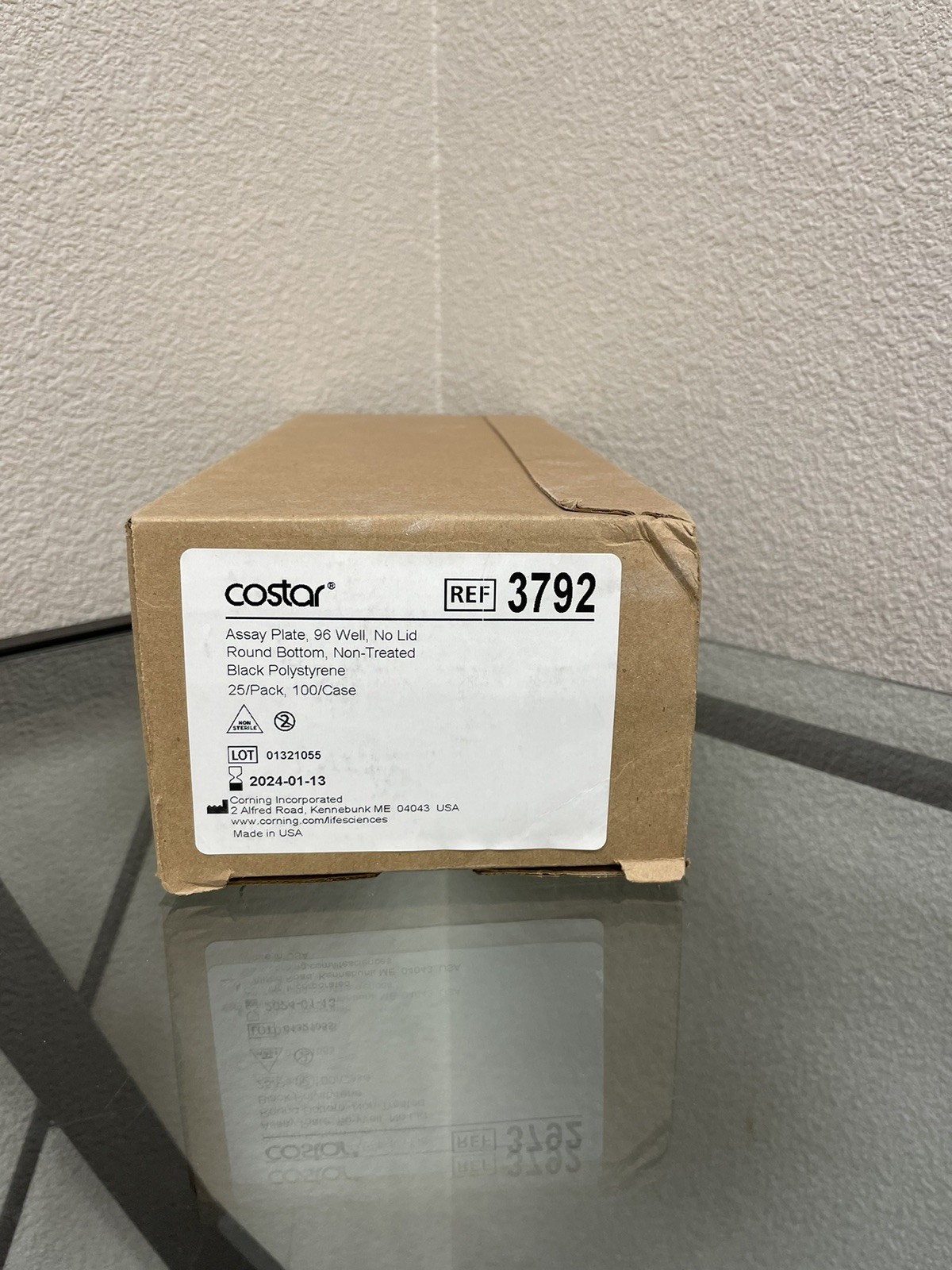 Corning Costar Assay Plate, No Lid Round Bottom, 25/pack, 3792