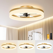 Low Profile Ceiling Fans with Lights and Remote, 19.7In Fandelier Ceiling Fan Fl