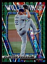 2021 Panini Mosaic #WTW5 Clayton Kershaw Will to Win Green Los Angeles Dodgers