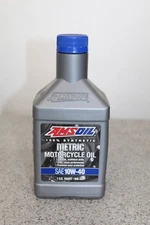 AMSOIL 100% SYNTHETIC MOTORCYCLES OIL SAE 10W-40 1 U.S. QUART 946 Ml