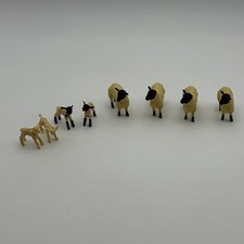 VTG Britains Sheep Lambs Lot of 8 Suffolk Style 1:32 Farm Animals England